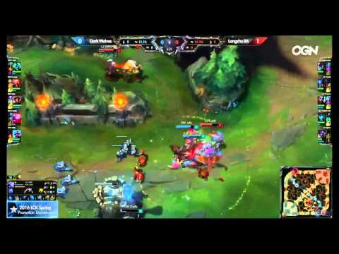 Longzhu Incredible vs Dark Wolves - Mapa 2 - LCK Spring Promotion 2016 - Español