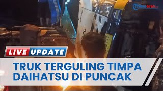 Truk Kontainer Menimpa Mobil di Jalan Raya Puncak Bogor Gegara Hilang Kendali, Tak Ada Korban Jiwa