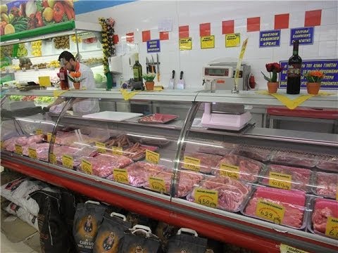 Греция о. Крит Цены в супермаркете на продукты июнь 2014 
