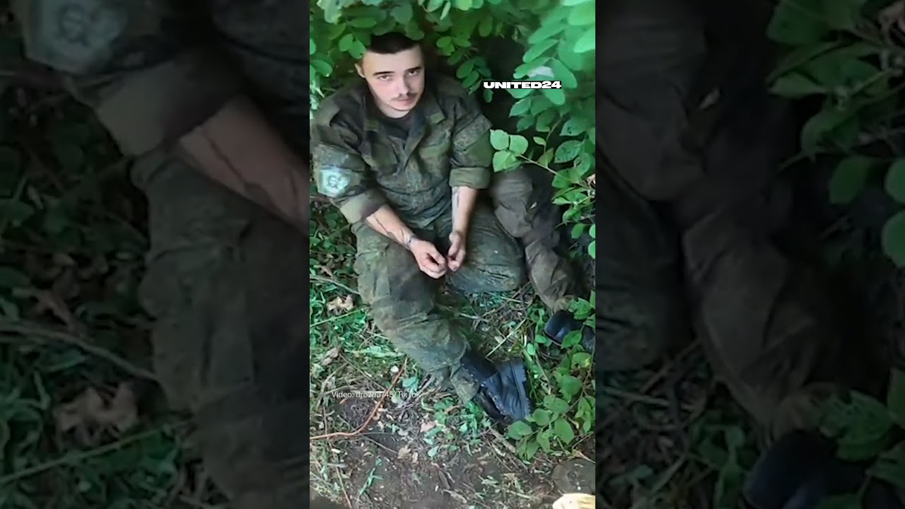 Ukrainian Soldier Treats Russian POW Humanely #warinukraine