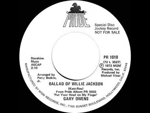 1972 Gary Owens - Ballad Of Willie Jackson (stereo 45)