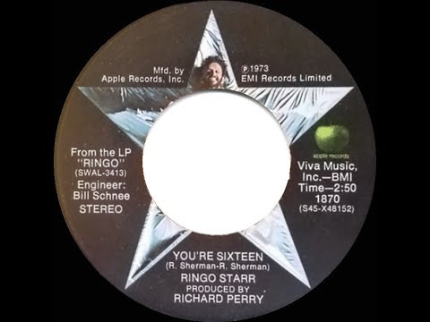 1974 HITS ARCHIVE: You’re Sixteen - Ringo Starr (a #1 record--stereo 45)