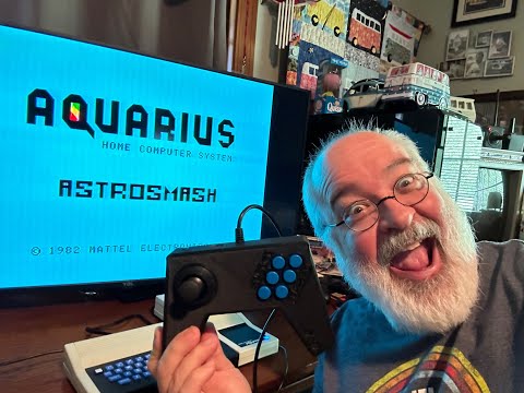 Aqua Pad Controller - Mattel Aquarius 8bit Computer Joy Pad - 1st Test - Astrosmash Video Game