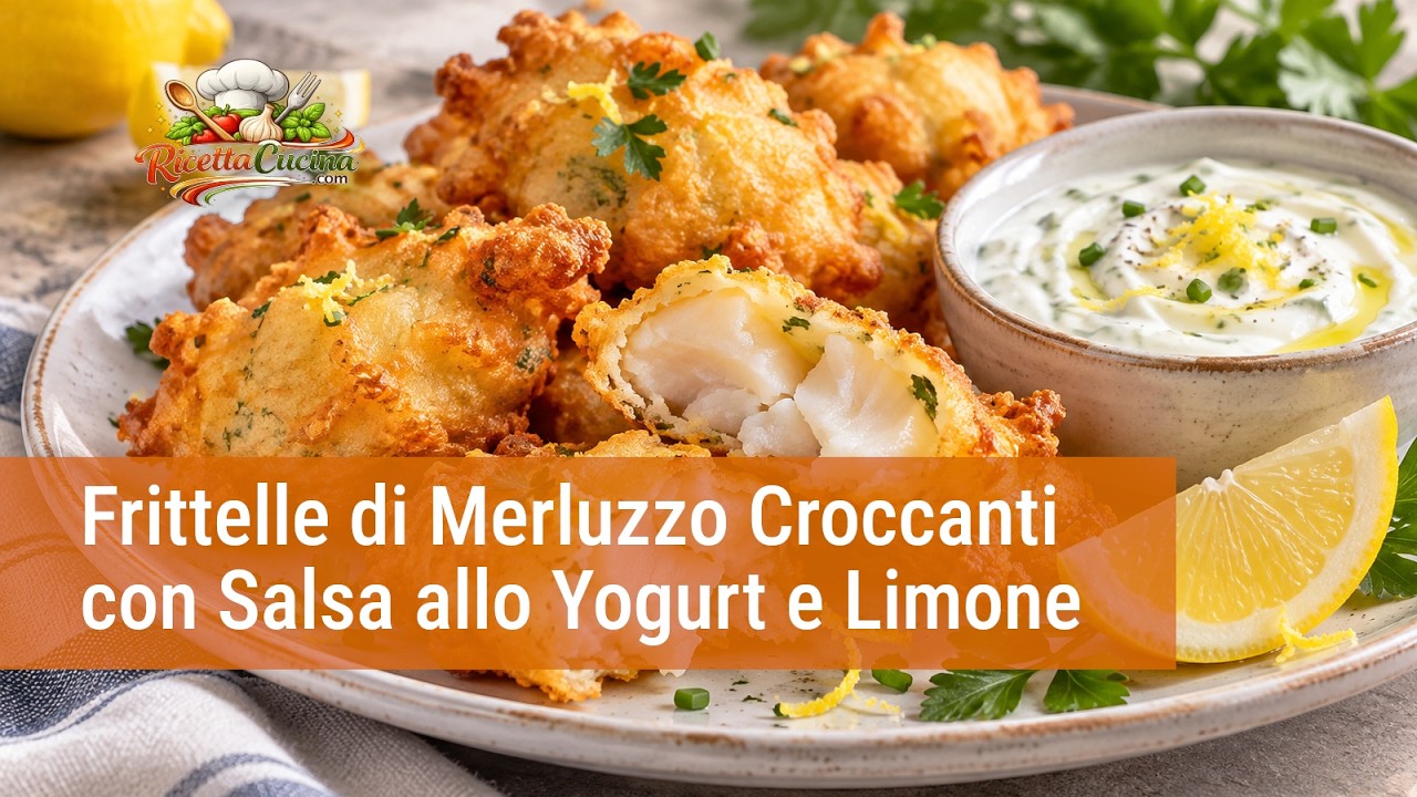 Anteprima video di Frittelle di Merluzzo Croccanti con Salsa allo Yogurt e Limone