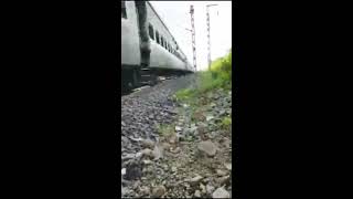 preview picture of video 'First Live video || 12833 ADI-HWH Express crossing 18401 Puri-Okha Express At badnera junction Outer'