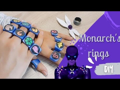 I made the exact replica of Monarch's rings! | Season 5  miraculous DIY | All Miraculous DIY rings