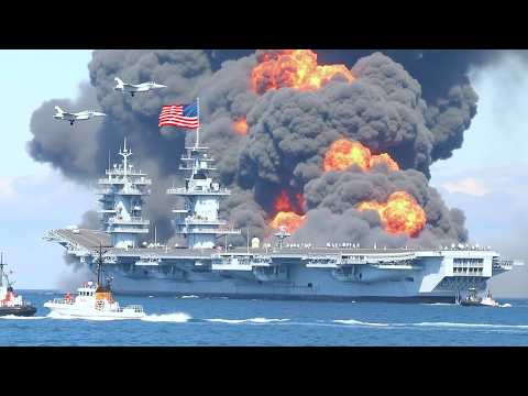 Vor 1 Minute! Russland hat den größten US-Flugzeugträger mit 80 US-amerikanischen F-16 brutal zerstö