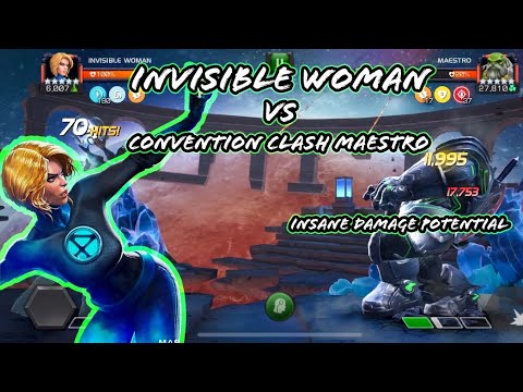 Convention Clash- Invisible Woman wrecking Maestro- Marvel Contest Of Champions