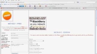 How to unlock blackberry phone for free