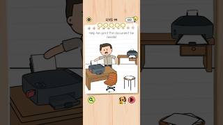 Brain Test 5 Level 99: Help him print the document he needs! Walkthrough