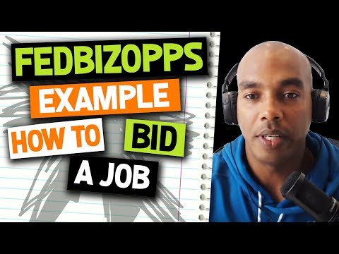 FedBizOpps Example How to Bid a Job - Eric Coffie