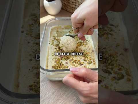 High Protein Pistachio Ice Cream with Cottage Cheese 🍓🍦