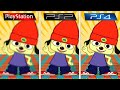 PaRappa The Rapper 1996 PS1 Vs PSP Vs PS4 Graphics Comparison