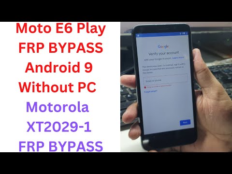 Moto E6 Play FRP Bypass Android 9 Without PC || motorola e6 play frp bypass || XT2029-1 Frp Bypass