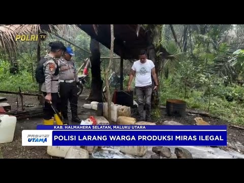 POLSEK GANE BARAT BONGKAR PABRIK MIRAS ILEGAL DI TENGAH KEBUN AREN