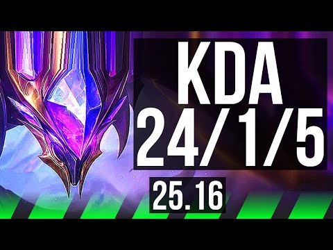 KHA'ZIX vs VOLIBEAR (JGL) | 24/1/5, Legendary | EUW Master | 25.16