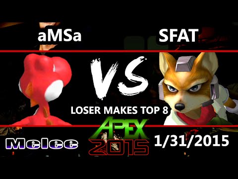 Apex 2015 - SFAT (Fox) Vs. aMSa (Yoshi) - Losers Round 5 - SSBM