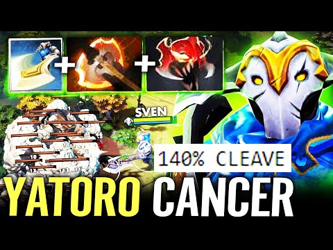 🔥 YATORO Sven Fury 140% CLEAVE — WTF CANCER META Big Stack Fast Farm Carry Dota 2 Pro
