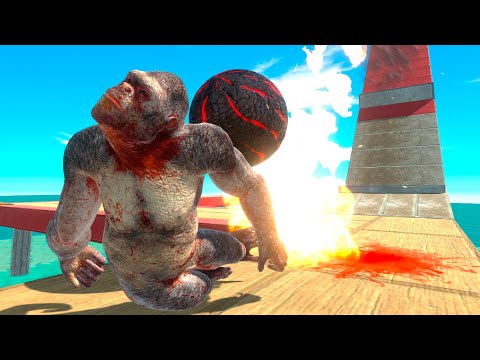 RUN AWAY FROM THE FIREBALL - Animal Revolt Battle Simulator