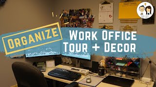 WORK OFFICE TOUR + DECOR: Organization Ideas & Inspiration | Perfect Productive Workspace
