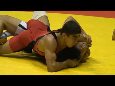 Freestyle Wrestling Iran beats Japan - brutal pin
