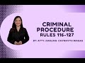 Criminal Procedure (Rules 116-127)-Arraignment & Plea to Provisional Remedies