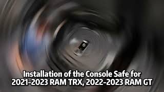 RAM TRX 2021-2024, Ram Rebel GT 2022-2025 console gun safe installation