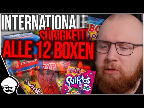 Mögi probiert sich durch 12 Monate von Internationalen Süßigkeiten