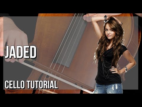 SUPER EASY: How to play Jaded  by Miley Cyrus on Cello (Tutorial)