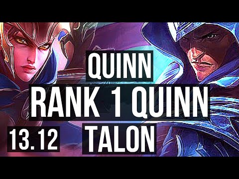 QUINN vs TALON (MID) | Rank 1 Quinn, 4.5M mastery, 800+ games, Godlike | EUW Grandmaster | 13.12