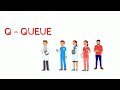 Drawing Q for Queue - Kids Pencil Drawing - Learn How to Draw a Queue