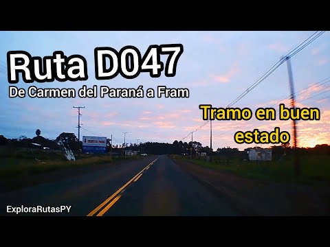 Ruta D047 | De Carmen del Paraná a Fram | Recorrido por una zona muy productiva