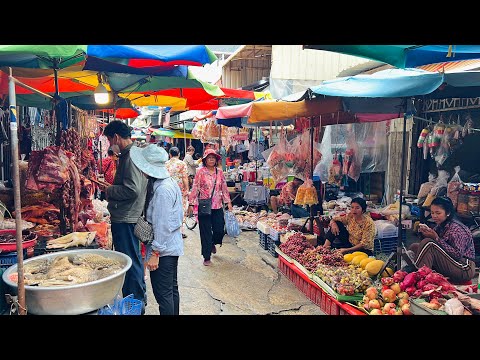 Street Food Tour 2025 - Routine Food & Lifestyle in Chbar Ampov Market Food, Fresh, Cheap and more