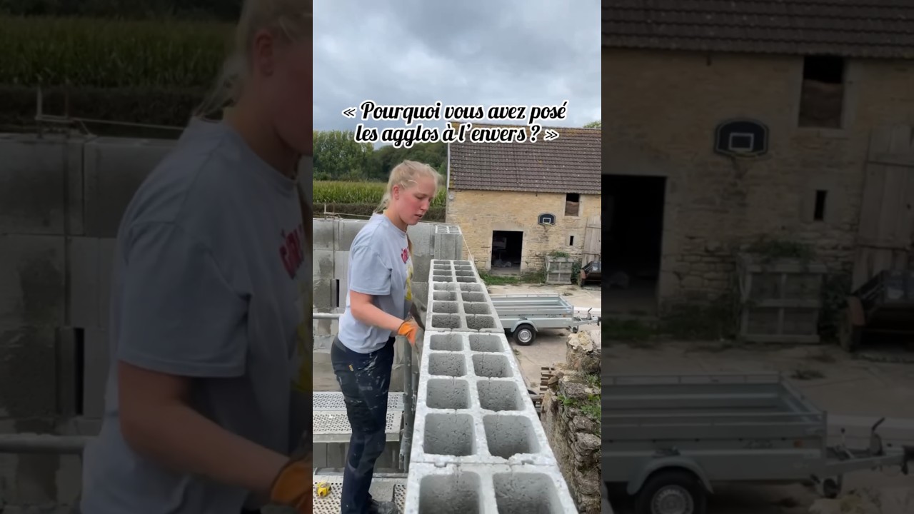 Why are the blocks upside down? We answer it here 🔥 #shorts #renovation #construction