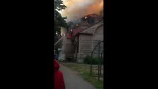 preview picture of video 'Сестрорецк, пожар около школы 434'