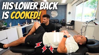 His Lower Back Was LOCKED UP… So I CRACKED Him! | Full Chiropractic Treatment With Dr. Tyler Bigenho
