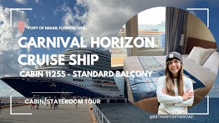 Carnival Horizon Cruise Ship 11255 Standard Balcony Stateroom Tour