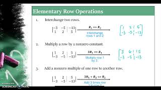 Introduction to performing elementary row operations