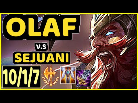 METEOS (OLAF) vs SEJUANI - 10/1/7 KDA JUNGLE GAMEPLAY - NA Ranked GRANDMASTER