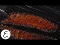 Baby Back Ribs With Coffee Bourbon Barbecue Sauce Emeril Lagasse