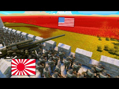5,000,000 US ARMY Siege WW2 JAPAN FORTRESS! - UEBS 2: New Update Mods