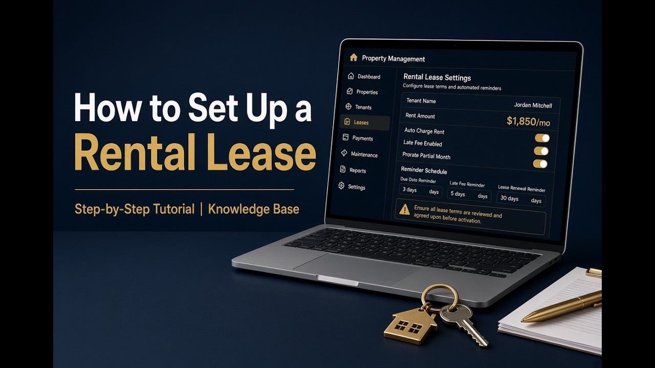 Set Up a Lease with Automated Rent Reminders