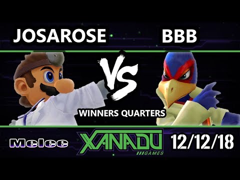 S@X 280 SSBM - ET | JosaRose (Dr. Mario) Vs. BBB (Falco) - Smash Melee Winners Quarters