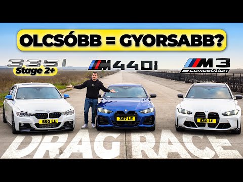TUNING vagy GYÁRI! -  BMW 335xi Stage 2+ vs M440i B58 vs M3 Competition S58