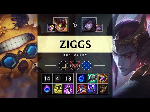 Ziggs Carry vs Aphelios - EUW Grandmaster Patch 25.15