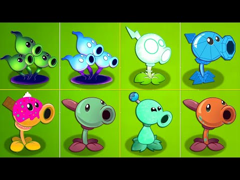 All PEA Plants LEVEL 1000 vs Dark Ages Final Boss - Plants vs Zombies 2 Mod