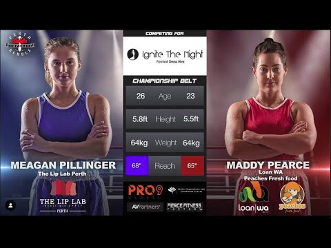 Megan Pillinger vs Maddy Pearce - Perth Corporate Rumble II (Fight 3)