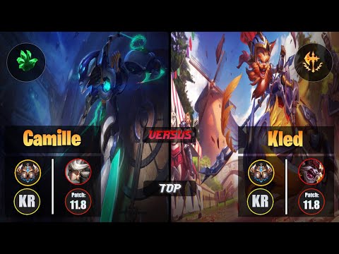 Challenger CAMILLE [Grasp of the Undying] (Top) VS  KLED - Challenger KR Patch 11.8
