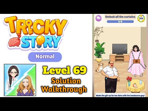Tricky Normal Levels Level 69 Unlock all the curtains solution screenshot