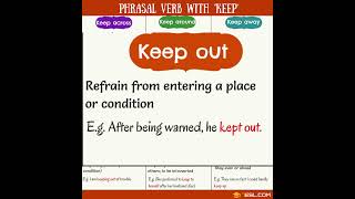 Useful “KEEP” Phrasal Verbs You MUST Know! #7esl #phrasalverbs
